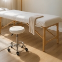 Hocker Rollhocker  mit Kunstleder Sitz und Rädern für Büro Kosmetikerin Nabu Sales