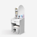 Schminktisch Schlafzimmer mit Spiegel und Hocker Flora Sales
