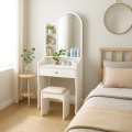 Schminktisch Schlafzimmer mit Spiegel und Hocker Flora Aktion