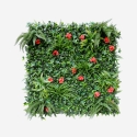 Künstliche immergrüne Hecke 100x100cm 3D Pflanzen Garten Lemox Aktion