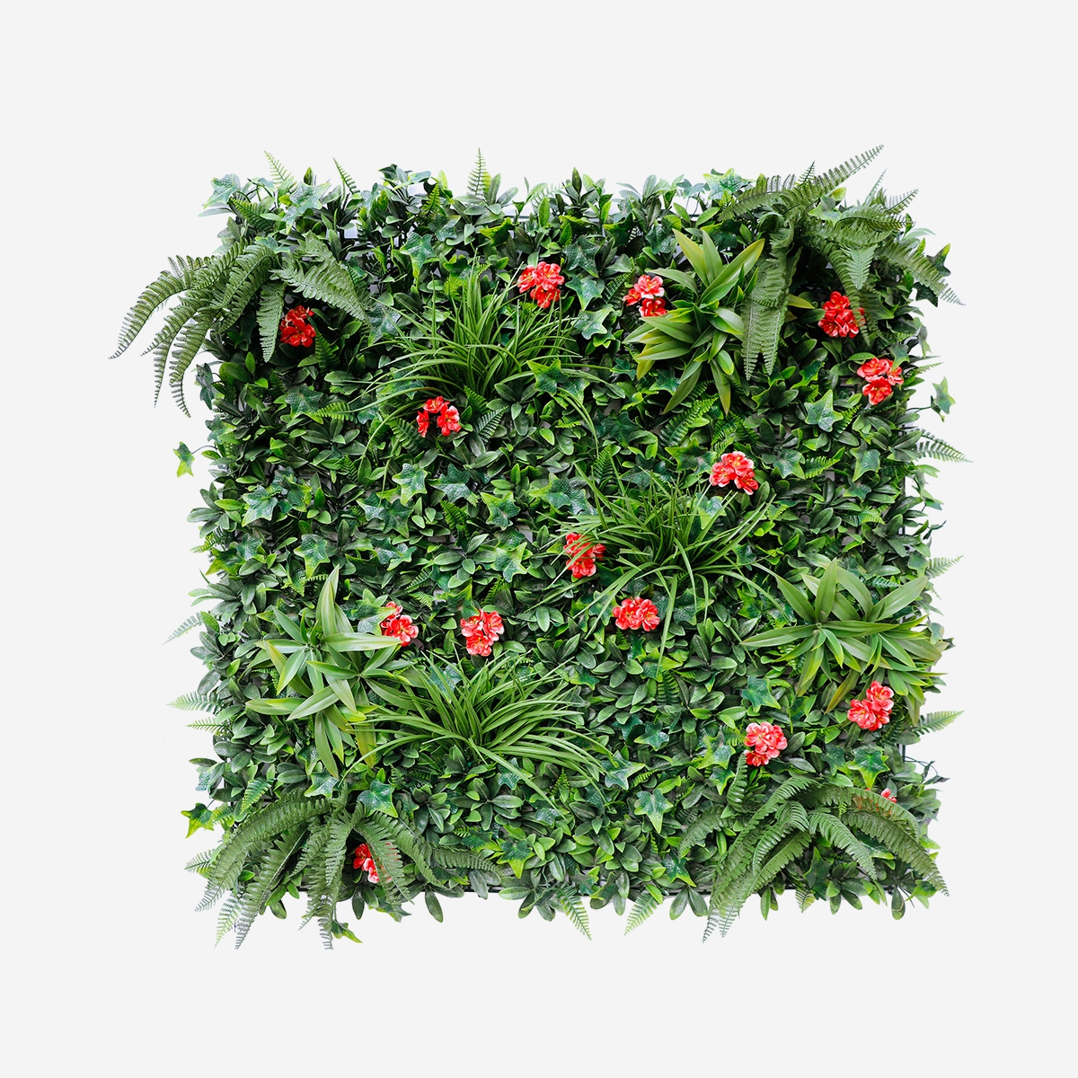 Künstliche immergrüne Hecke 100x100cm 3D Pflanzen Garten Lemox