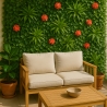 Künstliche immergrüne Hecke 100x100cm 3D Pflanzen Garten Lemox Angebot