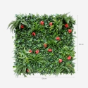 Künstliche immergrüne Hecke 100x100cm 3D Pflanzen Garten Lemox Rabatte