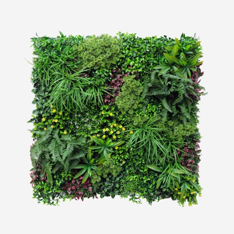 Künstliche realistische Hecke 100x100cm 3D Pflanzen im Freien Garten Ilex Aktion