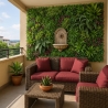 Künstliche realistische Hecke 100x100cm 3D Pflanzen im Freien Garten Ilex Verkauf