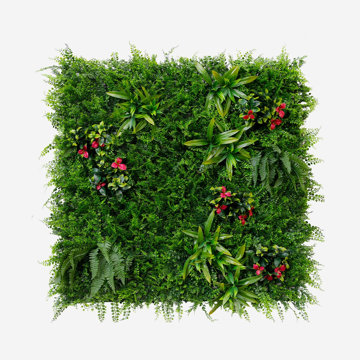 Künstliche Hecke 3D-Paneel 100x100cm realistische Pflanzen Cerrum