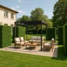 Künstliche Hecke Umzäunung 106x33x208cm Immergrüner Gardenia Vernas Angebot