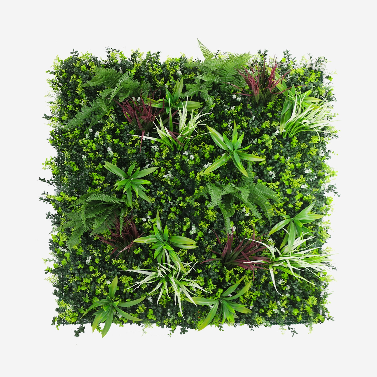 Künstliche Hecke 100x100cm realistische 3D-Pflanze Balkon Garten Briux