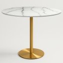 Runder Esstisch im Goblet-Stil 120cm gold marmoriert Monika+ Aktion