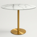Runder Esstisch im Goblet-Stil 120cm gold marmoriert Monika+ Aktion