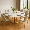 Runder Esstisch im Goblet-Stil 120cm gold marmoriert Monika+ Sales