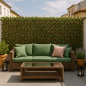 Künstliche Hecke 200x100cm Photinia Garten Spalier ausziehbar Ivoss Verkauf