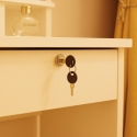 Schminktisch mit herzförmigen Spiegel und Hocker für Schlafzimmer Clara Maße