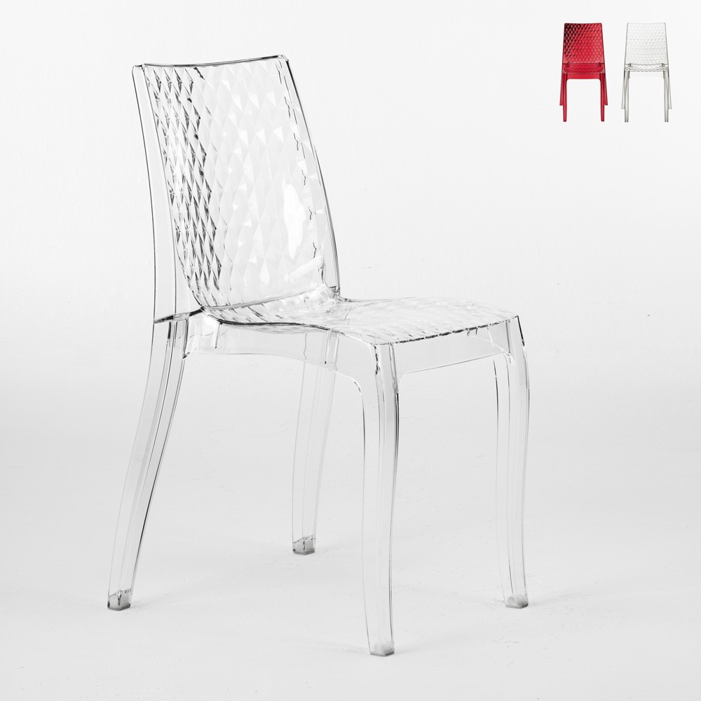 Stapelbare Küchen- und Barstühle aus transparentem Polycarbonat Hypnotic Grand Soleil
