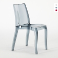 Cristal Light Grand Soleil Design stapelbare Stühle aus transparentem Polycarbonat für Küche und Bar Aktion