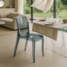 Cristal Light Grand Soleil Design stapelbare Stühle aus transparentem Polycarbonat für Küche und Bar Katalog