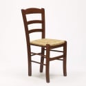Set mit 4 Stühlen und Tisch Innenküche Bar Quadratisch 80x80 Holz Rusty 