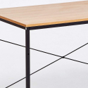 Tisch 180 X 60 Industriell Edelstahl Holz Metallrahmen Wootop XL