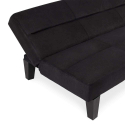 Sofabett Bettcouch Mikrofaser Samt-Effekt 2-Sitzer Design Ametista