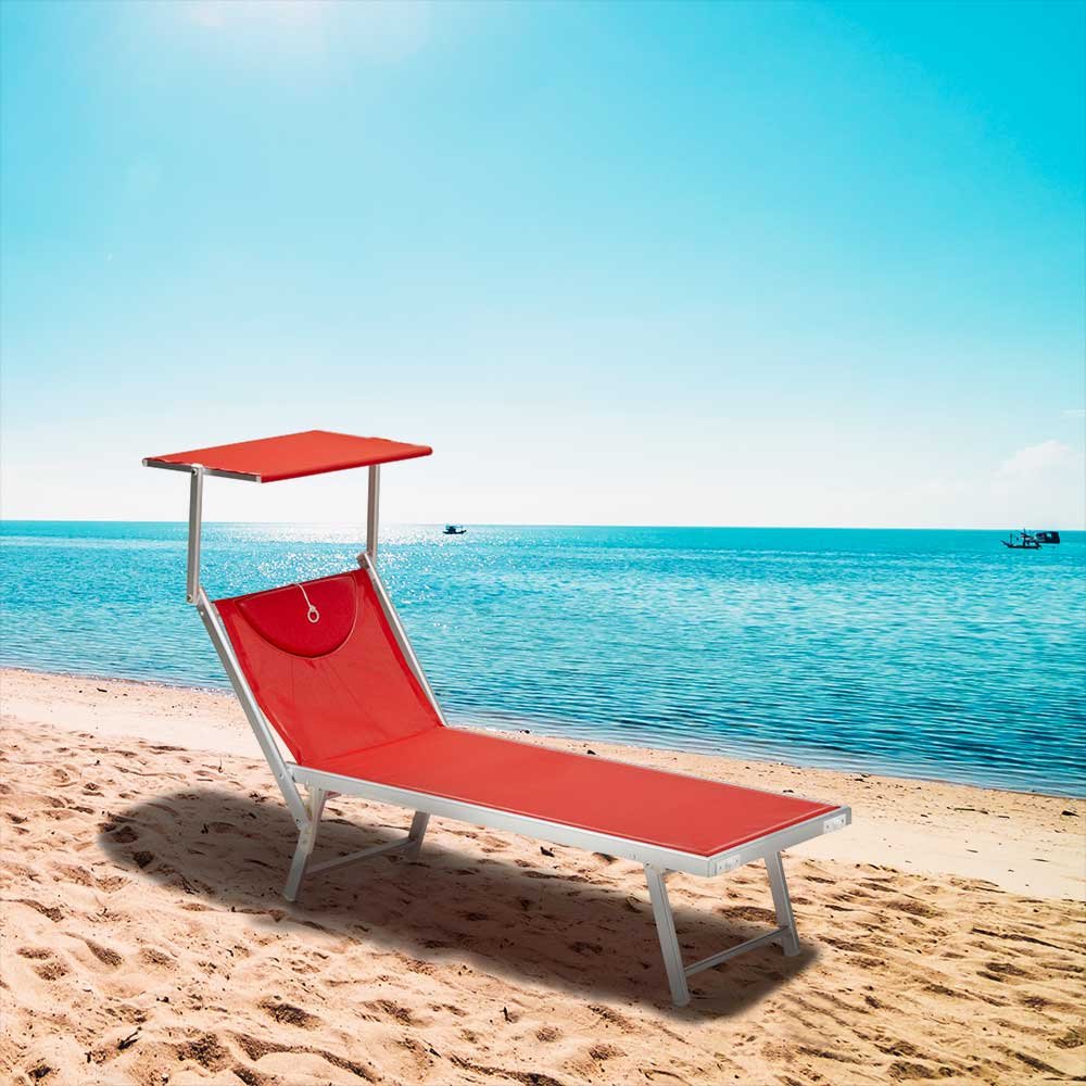 Sonnenliegen Aus Aluminium Professionell Für Strand Meer Santorini