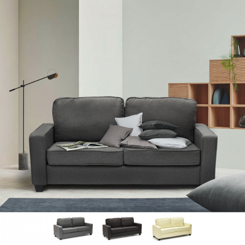 Sofa 2-Sitzer Couch Wohnzimmer Wartezimmer Stoff Rubino