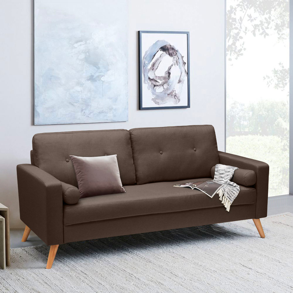 details zu couch sofa modern design skandinavisch stil stoff 3-sitzer  wohnzimmer küche acqu