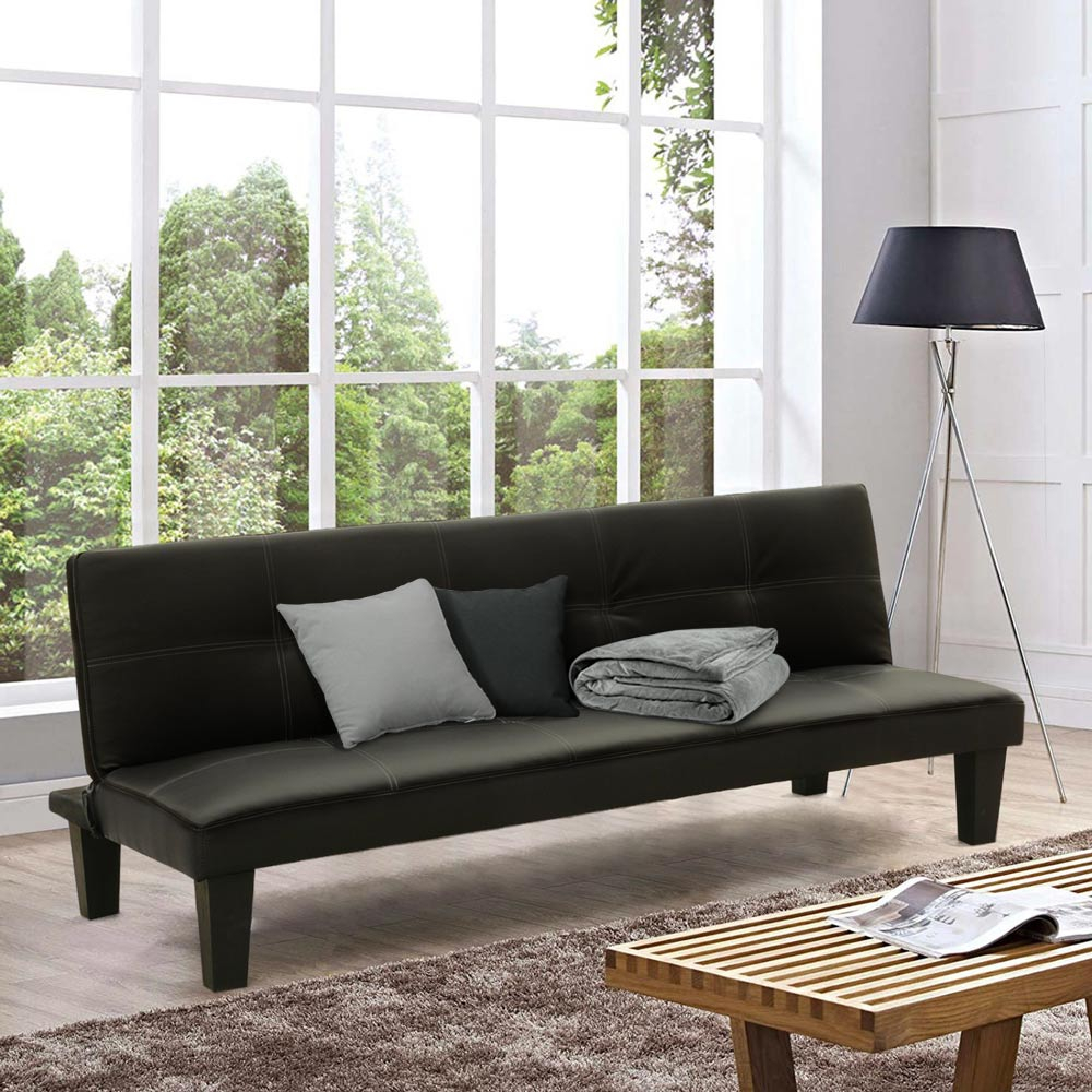 Topazio LIViNG kleines Kunstleder-Schlafsofa für Ein-Zimmer-Zweizimmerwohnung