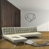 Zircone Kunstleder 3-Sitzer-Ecksofa mit Halbinsel Eigenschaften