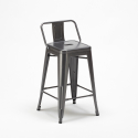 Barhocker im industrie stil aus metall mit rückenlehne Steel Top 