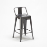 Barhocker im industrie stil aus metall mit rückenlehne Steel Top 