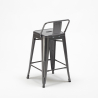 Barhocker im industrie stil aus metall mit rückenlehne Steel Top 