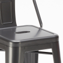 Barhocker im industrie stil aus metall mit rückenlehne Steel Top 