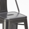 Barhocker im industrie stil aus metall mit rückenlehne Steel Top 