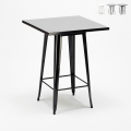 Tolix-Stil Industriell Tisch für Hocker Stühle aus Stahl Metall 60x60 Nut