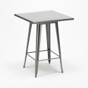 Tisch im industriellen stil aus stahl und metall 60x60 hocker Nut Auswahl