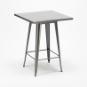 Tisch im industriellen stil aus stahl und metall 60x60 hocker Nut Auswahl