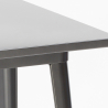 Tisch im industriellen stil aus stahl und metall 60x60 hocker Nut Modell