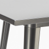 Tisch im industriellen stil aus stahl und metall 60x60 hocker Nut Eigenschaften