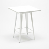 Tolix-Stil Industriell Tisch für Hocker Stühle aus Stahl Metall 60x60 Nut