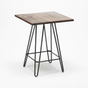 Hoher Tisch im Industrial Design 60x60 aus Metall Stahl und Holz Bolt Angebot