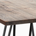 Hoher Tisch im Industrial Design 60x60 aus Metall Stahl und Holz Bolt Sales