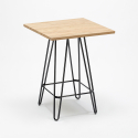 Hoher Tisch im Industrial Design 60x60 aus Metall Stahl und Holz Bolt Lagerbestand