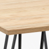 Hoher Tisch im Industrial Design 60x60 aus Metall Stahl und Holz Bolt Auswahl