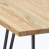 Tisch aus Stahl und Holz im Industrie Stil 80x80 für Bar und Haus Hammer Preis