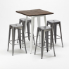 stehtischset und 4 metallhocker industrial style für bars und pubs harlem Modell