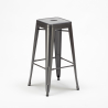 hochtischgarnitur und 4 metallhocker industriestil williamsburg 