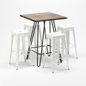 stehtischset und 4 metallhocker industrieller für kneipen kips bay-stil Angebot
