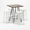 stehtischset und 4 metallhocker industrieller für kneipen kips bay-stil Angebot