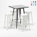 stehtischset und 4 metallhocker entworfen von industrial gowanus Lagerbestand