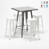 stehtischset und 4 metallhocker entworfen von industrial gowanus Lagerbestand